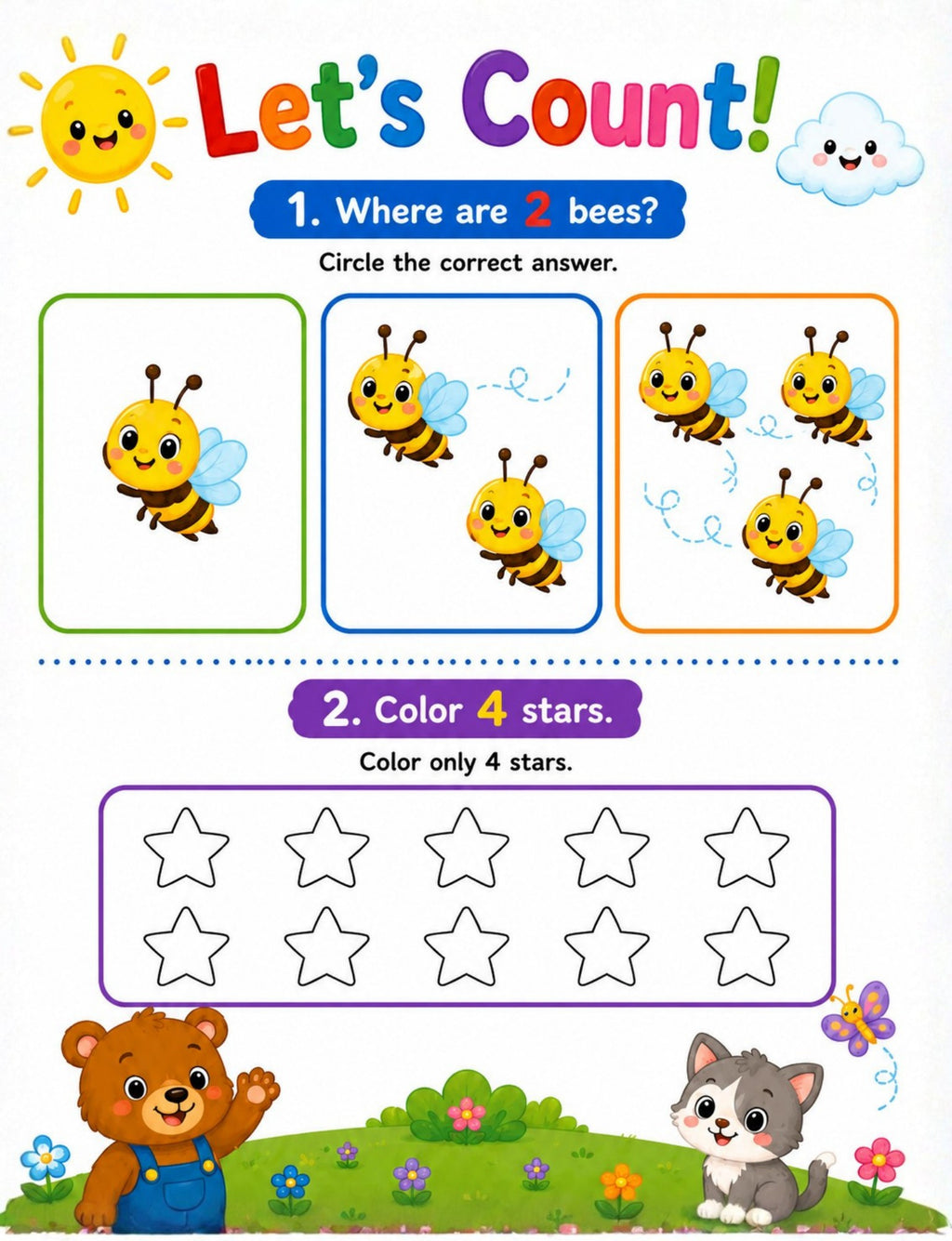 Original counting activity from My Number Fun Book