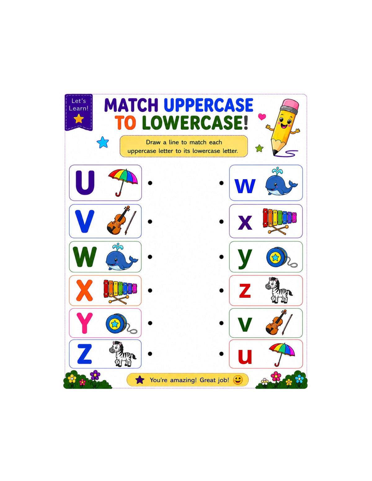 Original activity page from Let’s Learn Alphabet – Tracing Workbook (Ages 5–7)