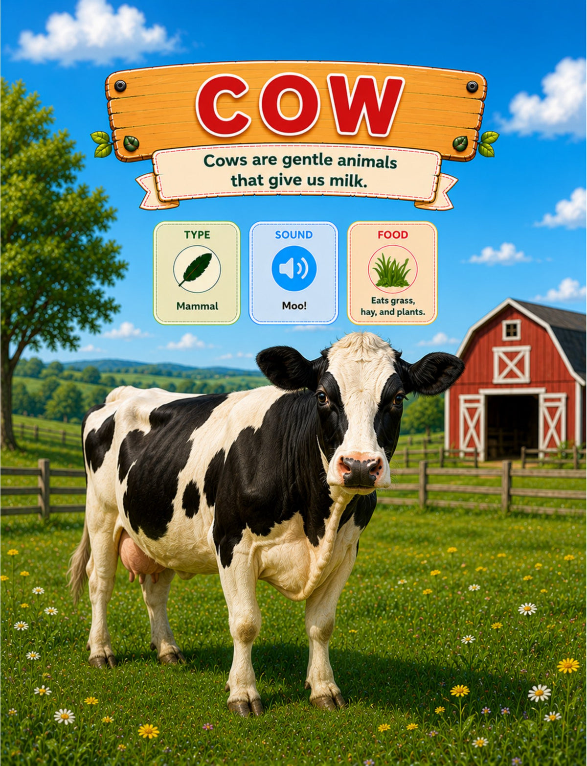Original cow entry from Animal Encyclopedia