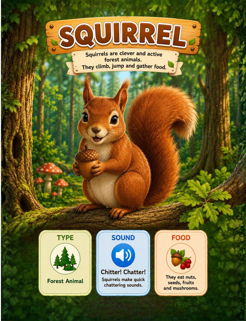 Original squirrel entry from Animal Encyclopedia